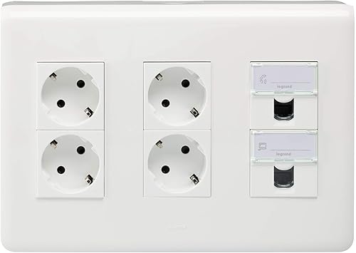Legrand 078883Ea Toma Pared Múltiple, Blanco: Amazon.es: Bricolaje y herramientas