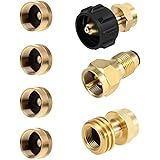Hooshing Propane Tank Adapters Set 1 lb Propane Refill Adapter QCC1 Regulator Valve Steak Saver Adapter Regulator Valve and R