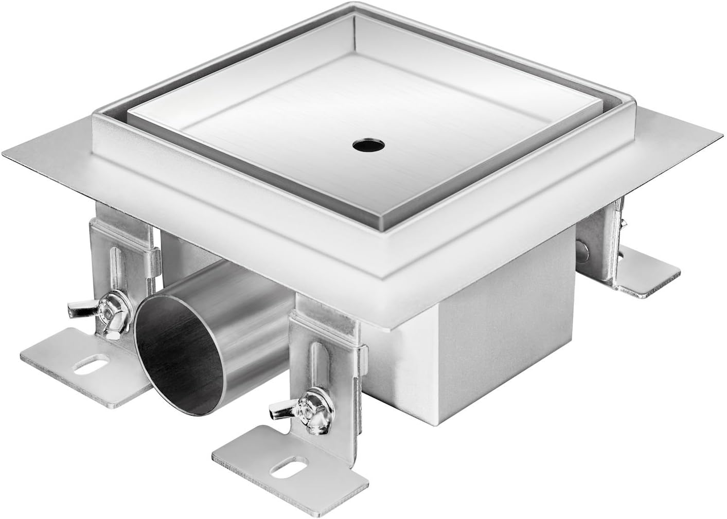 Walexo Bodenablauf Duschrinne – Edelstahl V2A, Befliesbar, 120x120 Mm, Inkl. Siphon & Sieb