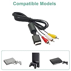 Power Cord and AV Cable for PS1 PS2 PS3, PS2 PS3 AV