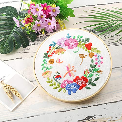 Caydo Full Range Embroidery Starter Kit with Pattern and Instructions