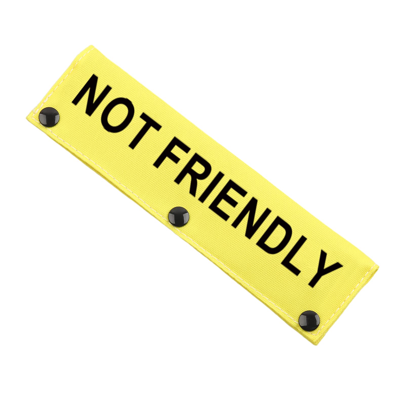 Generic Not Friendly Ask To Pet Dog Lead Wrap (6 cm x 22 cm, Black Snap, Adopt Me Print on Both Sides, Dog Leash)