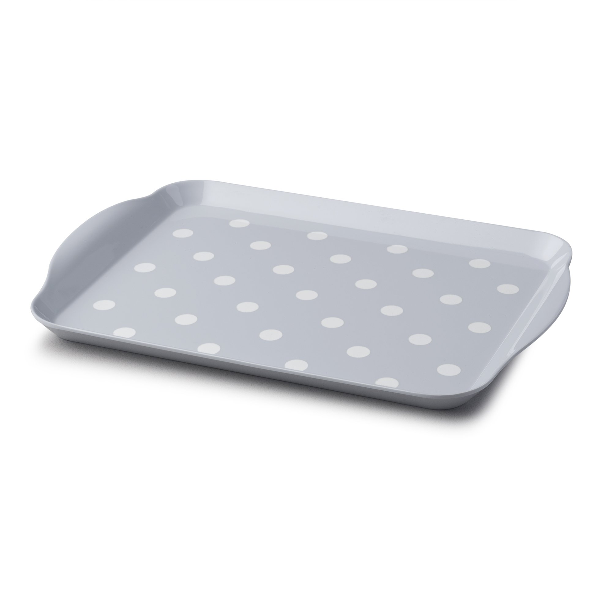 Zeal G201S Melamine Dotty Serving Design Tray (30x21cm) French Grey