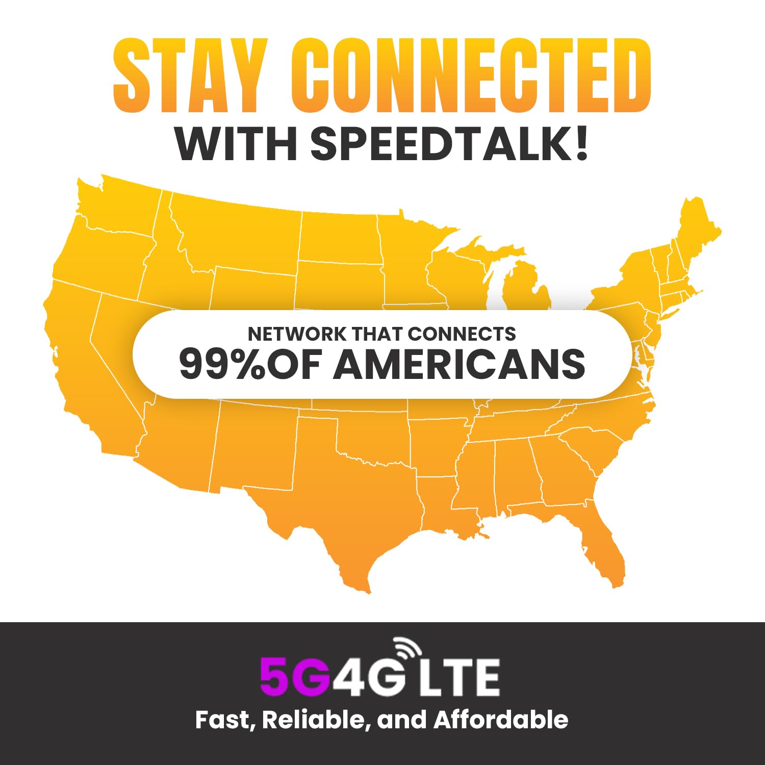 SpeedTalk Data Only SIM Card Prepaid USA Coverage | 2GB for 30 Days | 5G/ 4G LTE Network for IoT, GPS Trackers, Tablets, Trail Cameras | Triple Cut 3-in-1 SIM Kit | No Voice & No Text