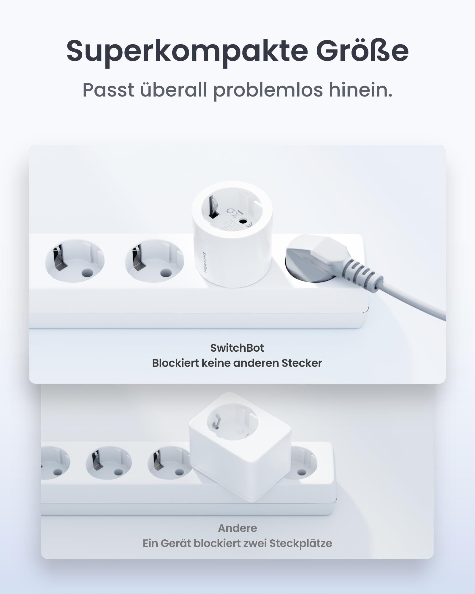 SwitchBot Plug Mini Matter-fähig mit Leistungsüberwachung, WLAN Steckdose kompatibel mit Alexa, Google Home, Apple Home und Home Assistant (via Matter), Sprachsteuerung, Fernzugriff, 16A Type-F 5