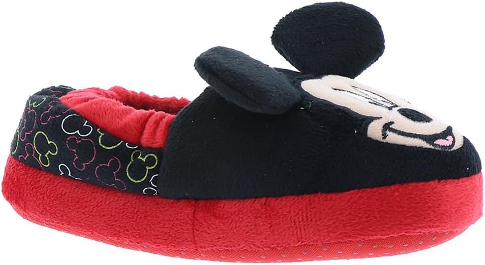 Favorite Characters Boy's Mickey Mouse Slippers (Toddler/Little Kid) Black/Red