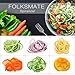 Folksmate Spiralizer Vegetable Slicer, Vegetable Spiralizer with Strong Stainless Steel Spiral 3-Blade, Best Veggie Pasta Spaghetti Salad Maker for Low Carb/Paleo/Gluten-Free
