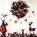 V&M VALERY MADELYN 7.2Ft Trendy Christmas Glass Ball Garland with 10 Led Lights in Red and Black Color, Battery Operated