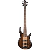 Cort C5PLUSOVMHABB C5 Plus OVMH 5-String Bass Guitar Antique Brown Burst