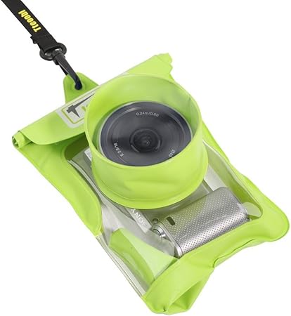 Amazon Co Jp デジカメ 防水ケース Masvan デジタルカメラ 防水ケース 防水カバー カメラ用防水ケース 防水ポーチ ウォータープルーフ 海 プール スキー スノボ アウトドア グリーン カメラ