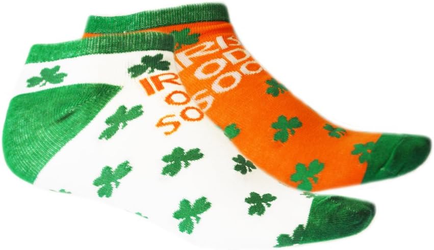 Ladies Irish Odd Socks White & Orange