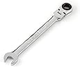 TEKTON WRN57110 Flex-Head Ratcheting Combination Wrench, 10 mm