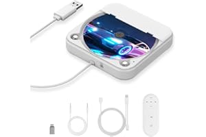 CD Player for Car,MONODEAL External Portable Car CD Players with AUX Cable & Remote Control,Universal USB CD Player for Vehicle,Laptop,TV,Computer,for Android 4.4 and Above Navigation