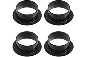 Pastlla 4 Pcs Round Aluminum Rain Gutter Outlet Downspout Adapter, Black Metal Downspout Adapter, Rain Gutter Drain Outlet fo