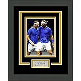 Framed Rafael Nadal Roger Federer Facsimile Laser Engraved Signature Dual Auto 11x14 Tennis Photo