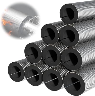 MObyat Fireproof Foam Pipe Insulation Embossed Aluminum Foil Wrap Tubing 20/30mm