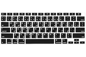 ProElife Arabic Language Ultra Thin Silicone Keyboard Cover for 2021 2020 MacBook Air 13 Inch A2179 and A2337 Apple M1 Chip (