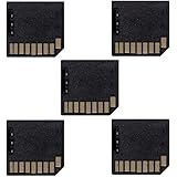 Cablecc 5pcs Micro SD TF to SD Card Kit Mini Adaptor Low Profile for Extra Storage Air/Pro/Retina Black