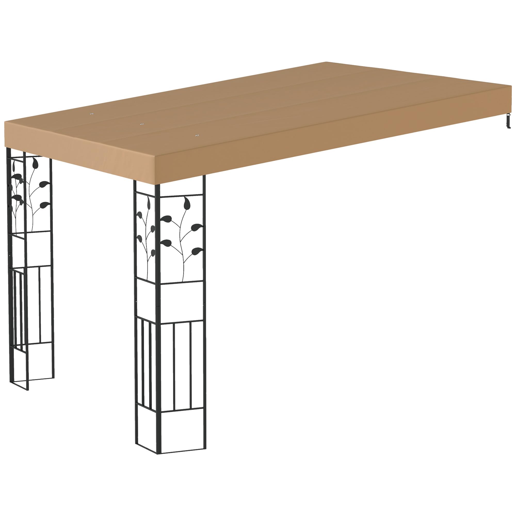 Photo 1 of **************MISSING PARTS***************
Outsunny 10' x 10' Outdoor Pergola Canopy, Metal Patio Canopy with Weather-Resistant Fabric and Drainage Holes for Backyard, Garden, Porch, Beach, Coffee