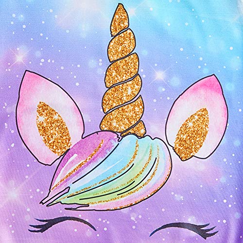 MHJY Girls Leotard for Gymnastics Unicorn Ballet Dance Leotard Flutter Sleeve One-Piece Athletic Activewear Dancewear - Thumbnail 3