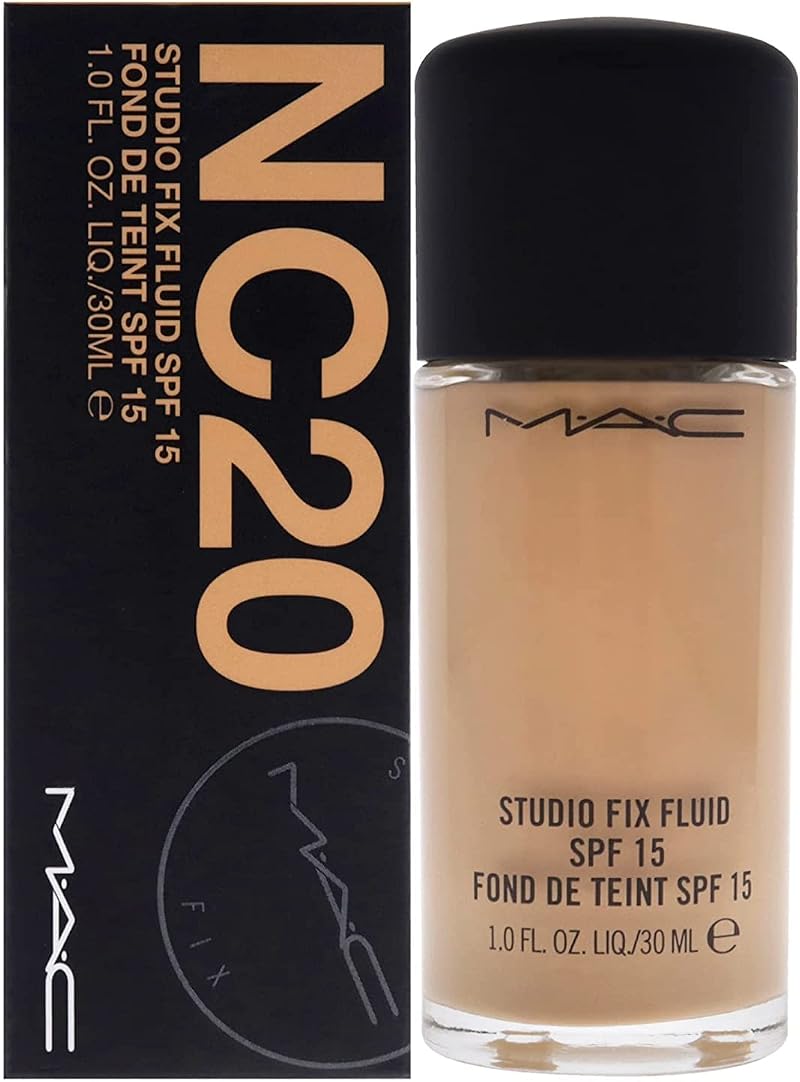 MAC Studio Fix Fluid SPF 15 Foundation NC20 30ml - Pack of 30