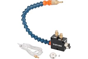 CNZG PNEU Coolant Mister for Milling Machine,Mist Coolant System with Magnet Base, CNC Lubrication Spray Pump Mini Mill for Metal Nozzle Lathe Hose Keep Cutting Tools Cool