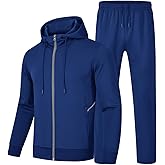 BASUDAM Men's Tracksuits Sweatsuits Set Hooded Sweat Track Suits for Men 2 Piece Warm Up Full Zip Athletic Sports Activewear