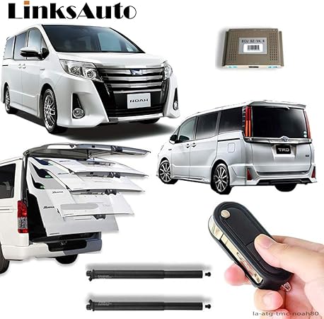Amazon Toyota Noah ノア 80系 オートクロージャー搭載車 14 18 Linksauto電動パワーバックドアキットが登場 待望のパワーゲート スライドドア ダンパー トランク 自動開閉 リモコン操作 オート パワー パワーリアゲート オートテールゲート バックドア 車 バイク