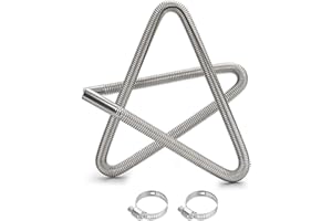 Autarboor Parking Air Heater Exhaust Pipe 2.5CM/1in Inner Stainless Steel Exhaust Pipe Parking Air Heater Fuel Tank Diesel Gas Vent Hose (200cm)