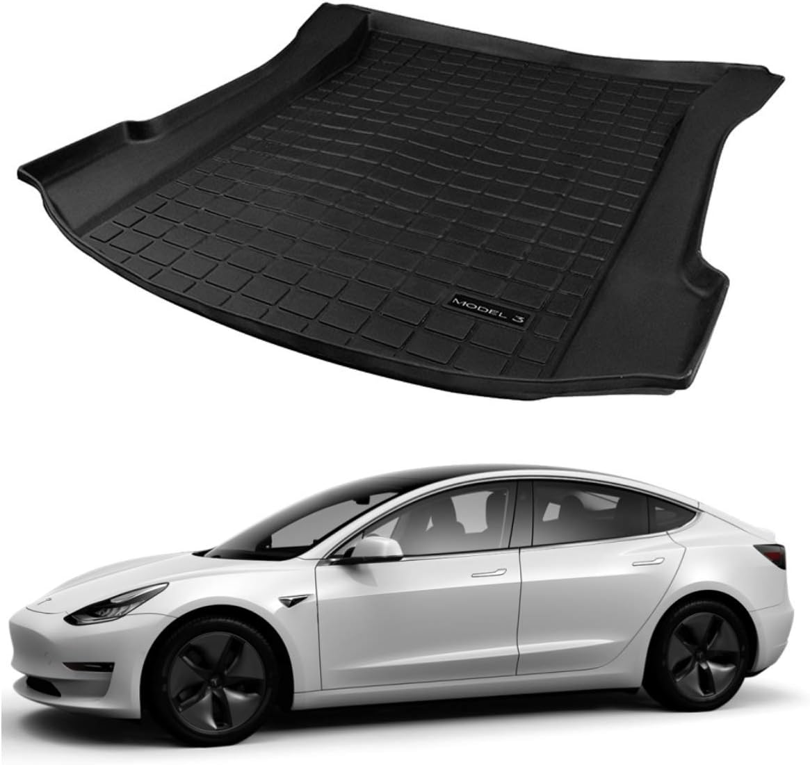 DESLE TPE Material Tesla Model 3 Trunk Mat,Model 3 Full