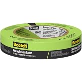 Scotch Rough Surface Painter's Tape 1 Inch Wide, 1 Roll | 0.94 in x 60 yd, Green Paint Tape, Protects Surfaces and Removes Easily, Painting Tape for Indoor and Outdoor Use