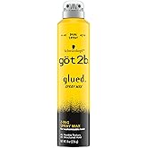 got2b Glued Customizable Hold Spray Wax, 2-in-1 Dual Nozzle, 8 oz | Versatile styling for flexible texture or structured hold, Lightweight formula, Washes out easily, Non-sticky feel
