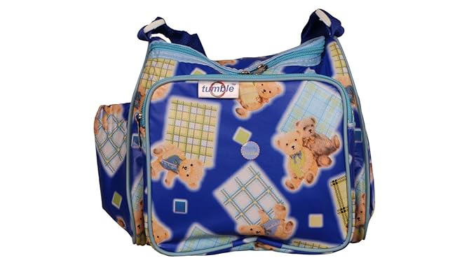 Trendy Dukaan - Newborn Baby Multipurpose Polyester Mother/Diaper Bag Multi Compartment (Blue, Mini)