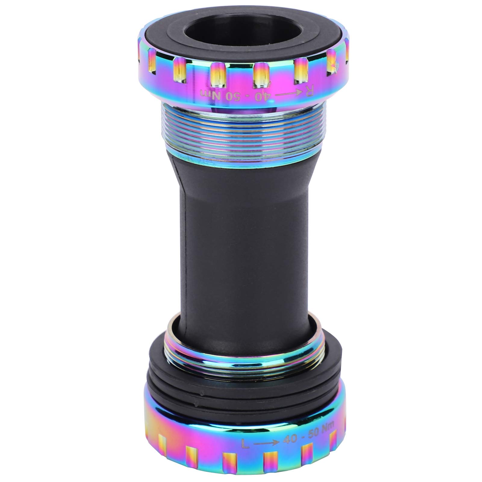 Demeras Bicycle Bottom Bracket Metal One‑Piece Hollow Thread Type Bottom Bracket for Frame Five-Way 68-73mm(2.7-2.9in)