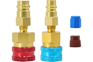 SUREPHON R1234YF Adapter, R1234yf to R134a Quick Coupler, High Low Side Conversion Kit for Car Auto AC Charging, R1234yf Refrigerant Air Conditioning System Hose Fitting