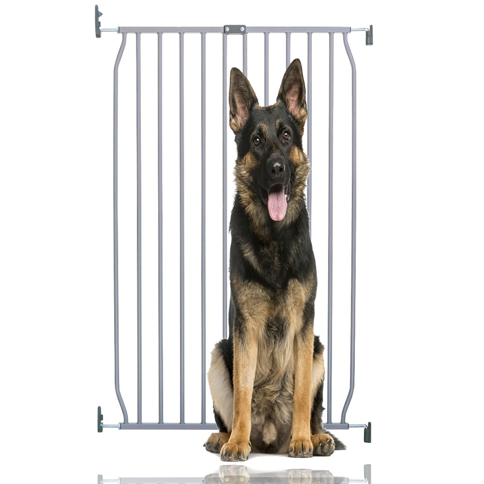 Bettacare Extra Tall Eco Screw Fit Pet Gate, Grey, 70cm - 80cm, Extra Tall Gate 100cm in Height, Screw Fitted Dog Gate, Safety Gate for Puppy