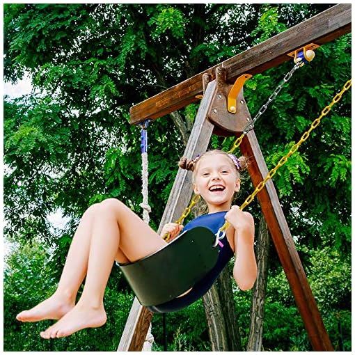 Sunnyglade 2PCS Swings Seats Heavy Duty with 66" Chain, Playground Swing Set Accessories Replacement with Snap Hooks, Support 250lb (Green) - Image 6