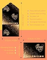 Yiran 16x Black Gold Birthday Party Invitations - Eco-Friendly Design view 5