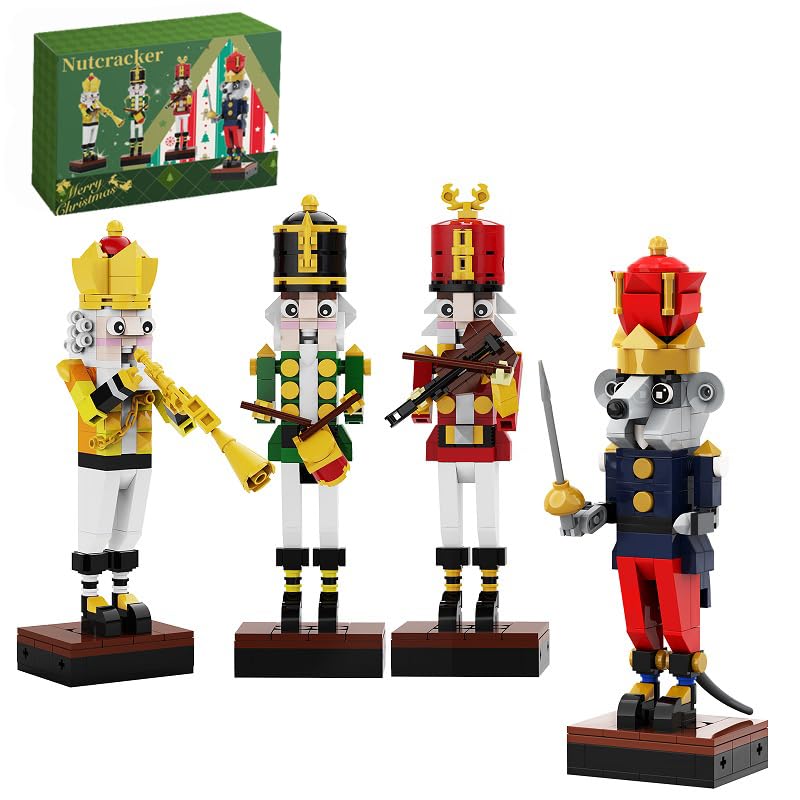 Photo 1 of Christmas Nutcracker Building Kit - Xmas King and Soldier Set, a 4-in-1 for Teenagers as Puzzle Toys, Compatible with Lego for Desktop Ornament Model (697 Pcs)