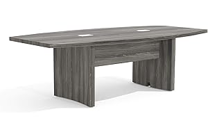 SAFCO Mayline ACTB8LGS Aberdeen Conference Table, 8', Gray Steel Laminate