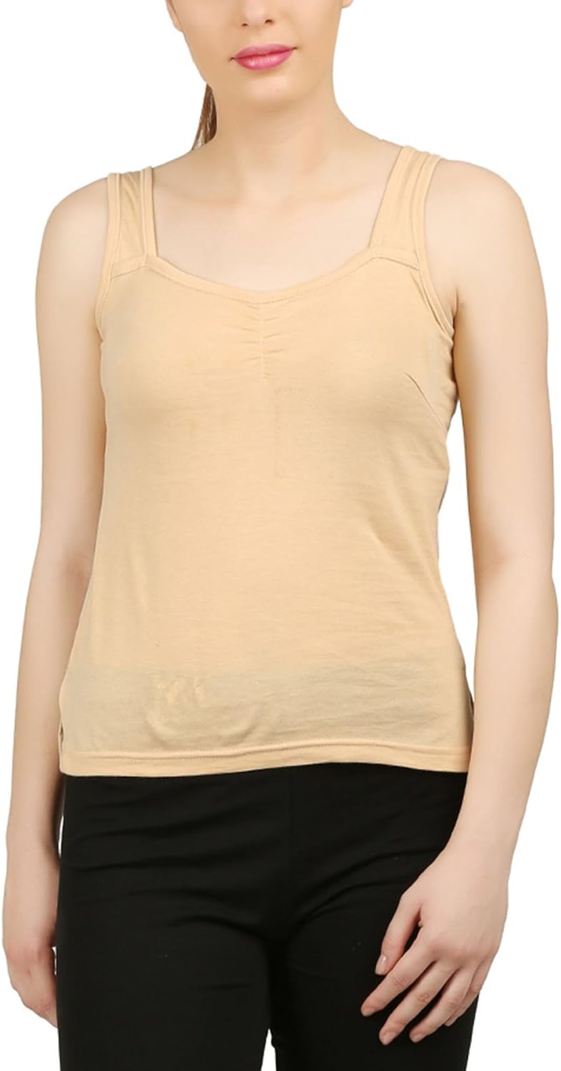 Buy Design Classics Women's Cotton Camisole(0011_Beige_XXL) at Amazon.in