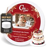 Cakebon Cake Boards 12" White Round Cake Drums 1/2" Wrapped Edge 1Pack | 12 Inch Cake Drum, Cake Drums 12 Inch, Base para Pastel, Cake Base Board, Cake Rounds, Cake Boards 12 Inch Round