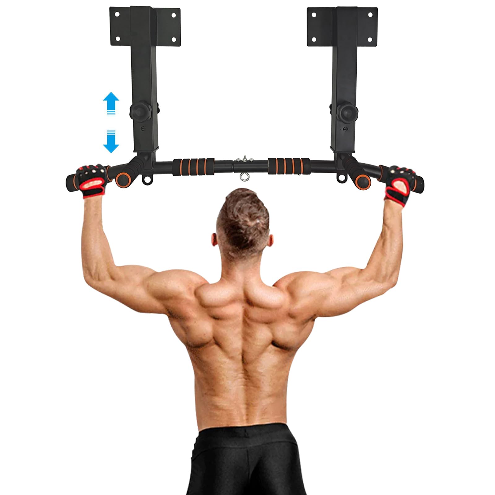 Photo 1 of BESTHLS Joist Mounted Pull Up Bar 4 Level Height Adjustable Ceiling Mount Chin Pu Bar Heavy Duty for Home Gym Workout Strength Training Equipment
