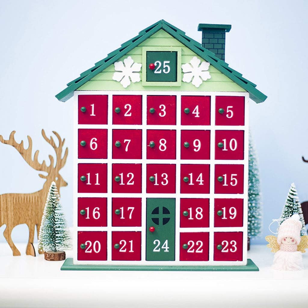 Kaplorei Christmas Tree Wooden Advent Calendar, 25 Days Countdown to Xmas DIY Decorations Seasonal, Religious, Magnetic Tree Great Gift for Girls and Boys