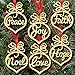 Fheaven 6Pcs Wooden Ornament Xmas Tree Hanging Tags Pendant Decor Christmas Decorations
