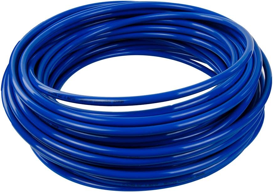 .170" ID x 1/4" OD Blue Nylon High Pressure Flexible Tubing (100 FT)