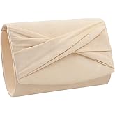 FLAIRFOLIO Elegant Clutch Purses for Women Evening Bags and Clutches Formal Faux Suede Purse for Prom Wedding Party