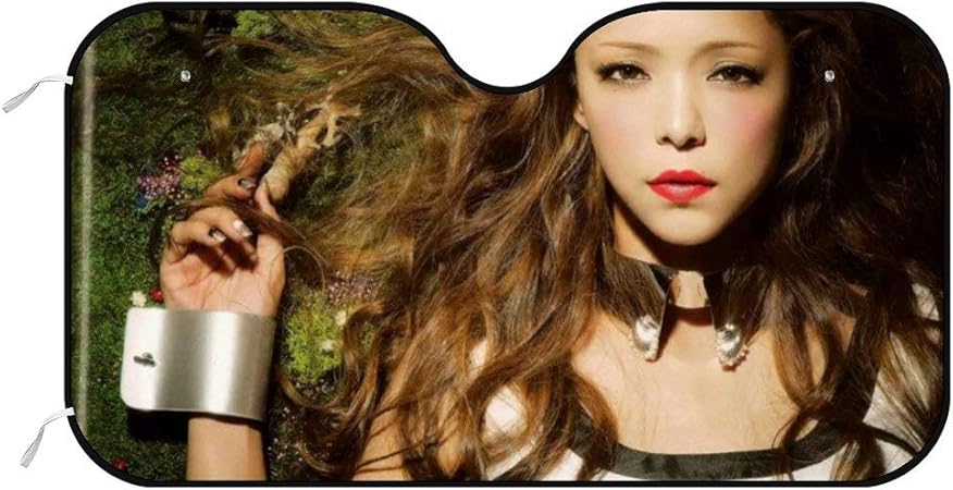 Amazon 安室奈美恵 サンシェード カーフロントカバー ガラス 日よけ シート 厚手 防水 夏冬兼用 簡単取付 収納便利 汎用 車用品 サンシェード 車 バイク