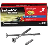FastenMaster LedgerLok Flat Head Wood Screw - Box of 50-5"