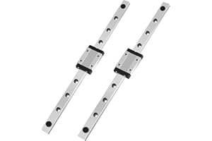 OUYZGIA 2pcs MGN12H 350mm Linear Rail, Guide with 1 Carriage Block for Update 3D Printer CNC Machine (MGN12H, 350mm, 2pcs)